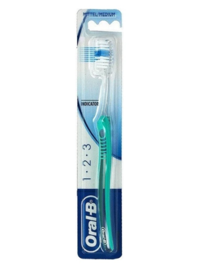 Oral B 123 Indicator Χειροκίνητη Οδοντόβουρτσα 40mm Μέτρια σε Διάφορου … Oral B 123 Indicator Χειροκίνητη Οδοντόβουρτσα 40mm Μέτρια σε Διάφορου …
