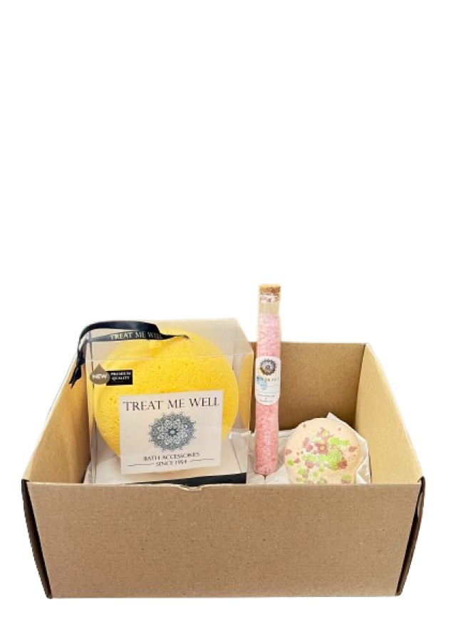 Treat Me Well Dried Flowers Box Family Στρογγυλό Σφουγγάρι Κίτρινο 1 Τ …