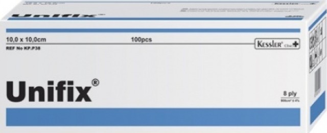 Kessler Unifix 8ply μη Αποστειρωμένες Γάζες 10cm x 10cm 100 Τεμάχια