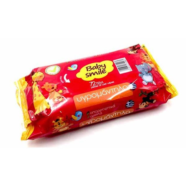 Baby Smile Economic Baby Wipes Υγρά Μωρομάντηλα, 72τμχ