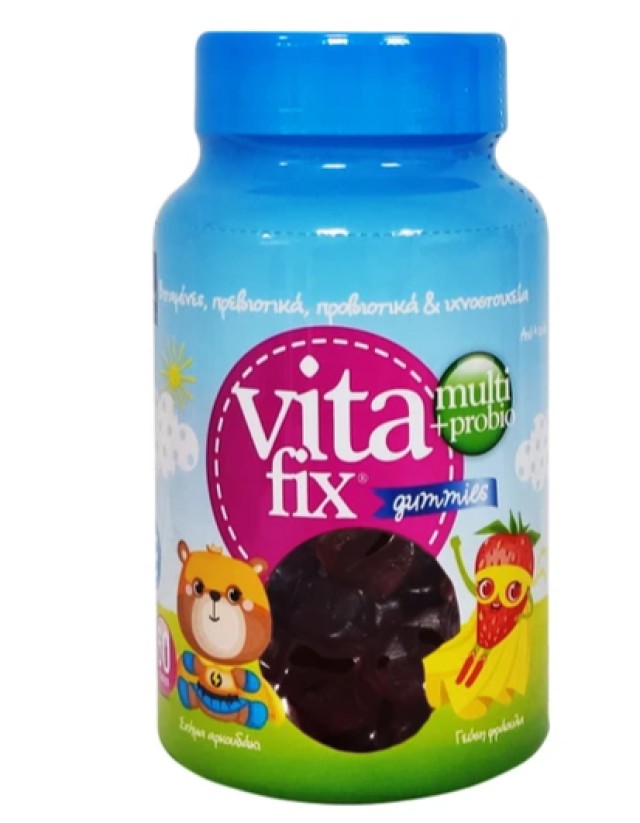 Intermed VitaFix Multi & Probio Gummies Ζελεδάκια με 9 Βιταμίνες, Πρεβ &hellip;