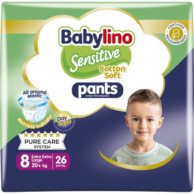 Πάνες Βρακάκι Babylino Pants Cotton Soft Unisex No8 Extra Extra Large &hellip;