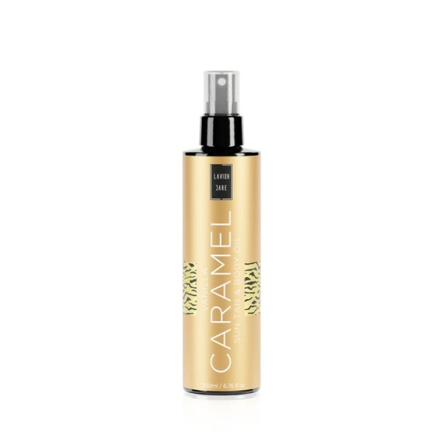 Lavish Care Vanilla Caramel Sun Tan Oil Body Oil for Intense Tanning with Vanilla - Caramel Scent 200ml