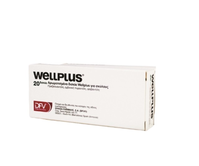 DFV WellPlus Scented Tablets for Dogs Against Fleas 20 Pieces