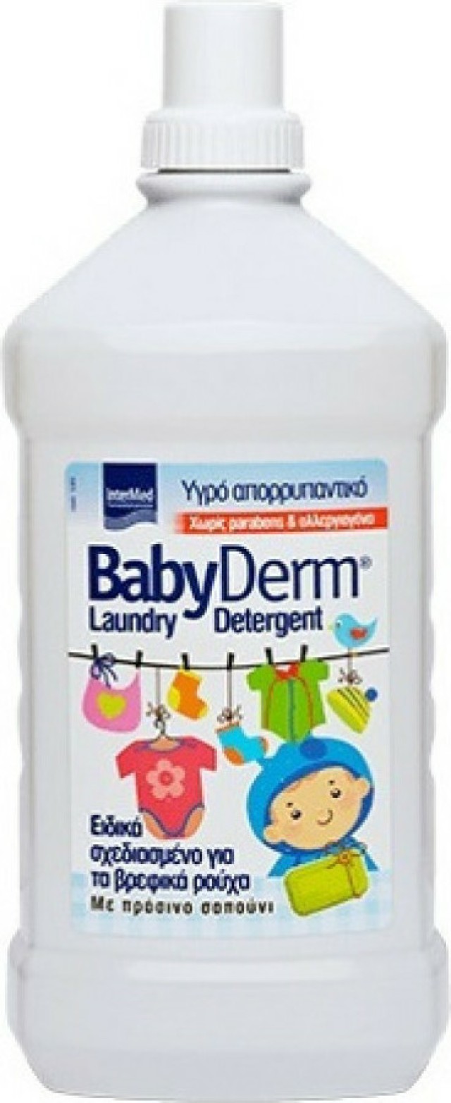 Intermed BabyDerm Απαλό Υγρό Απορρυπαντικό με Πράσινο Σαπούνι 1.4L
