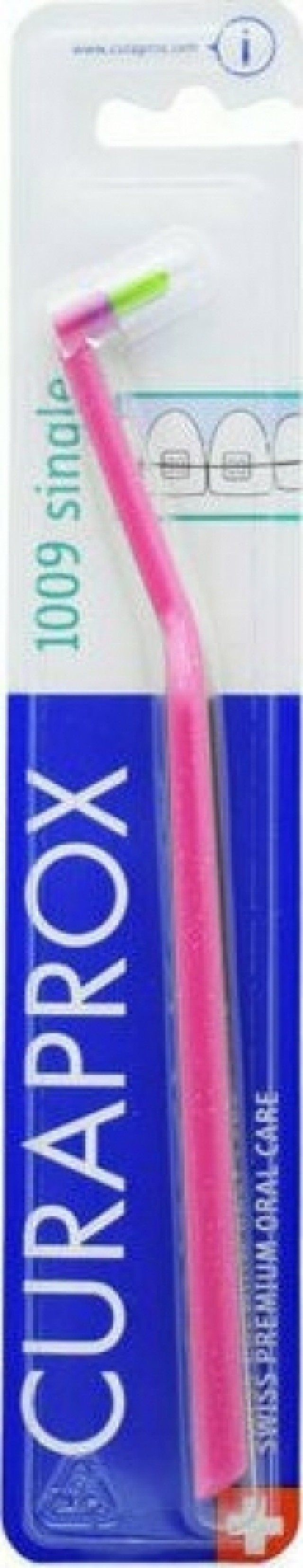 Curaprox CS 1009 Single Οδοντόβουρτσα Μονοθύσανη Ροζ με Λαχανί Ίνες 1 …