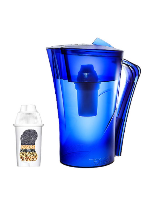 Tensa Indigo Blue Σύστημα Ορθομοριακού Νερού Μπλε Πλαστική Κανάτα 2.2Lt - 1 Ανακυκλώσιμο Ανταλλακτικό Φίλτρο