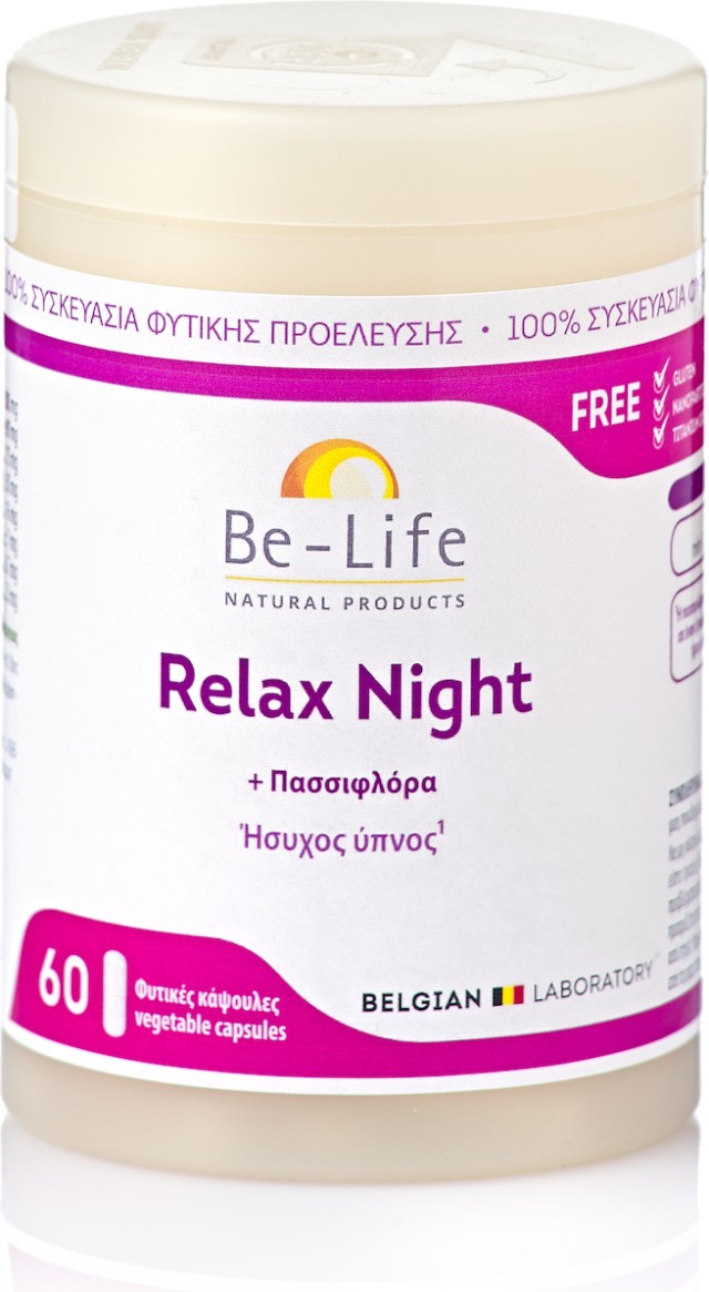Be Life Relax Night Passiflora Συμπλήρωμα Διατροφής για τον Ύπνο 60 Φυτικές Κάψουλες