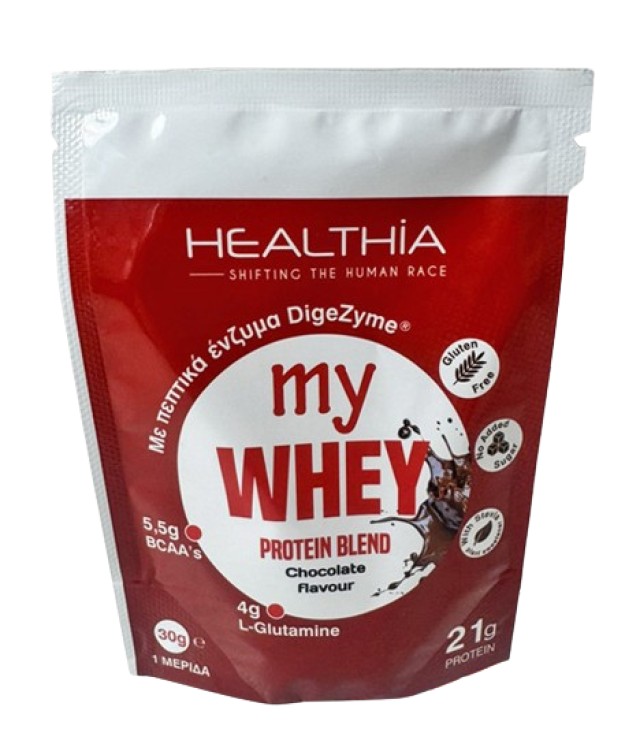 Healthia my Whey Protein Blend Πρωτεΐνη Ορού Γάλακτος & Σύμπλεγμα Πεπτ &hellip;