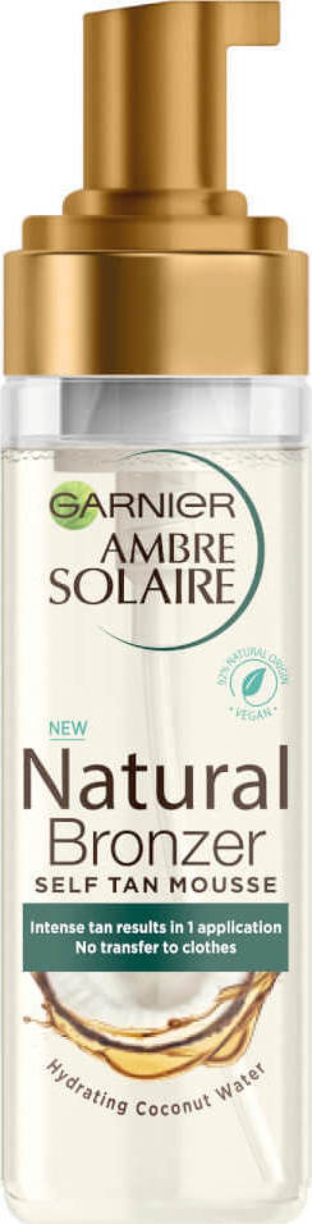 Garnier Ambre Solaire Vegan Natural Bronzer Intense Clear Self Tan Mousse Αυτομαυριστικός Αφρός Σώματος 200ml