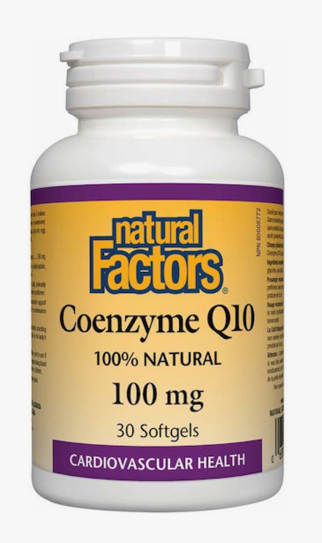 Natural Factors Coenzyme Q10 100mg Αντιοξειδωτικό 30 Μαλακές Κάψουλες Natural Factors Coenzyme Q10 100mg Αντιοξειδωτικό 30 Μαλακές Κάψουλες