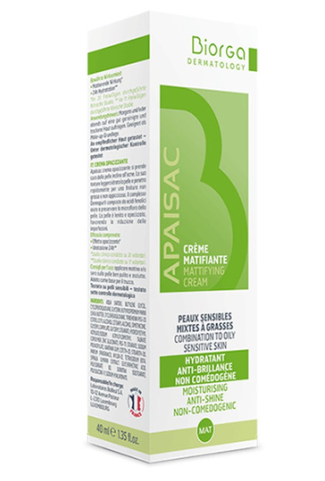 Biorga Apaisac Moisturising Mattifying Cream Ενυδατική Κρέμα Προσώπου …