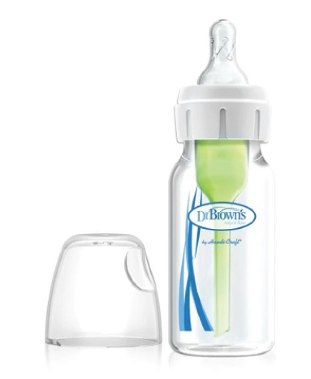 Dr. Browns Options Anti Colic Πλαστικό Μπιμπερό με Στενό Λαιμό & Θηλή …