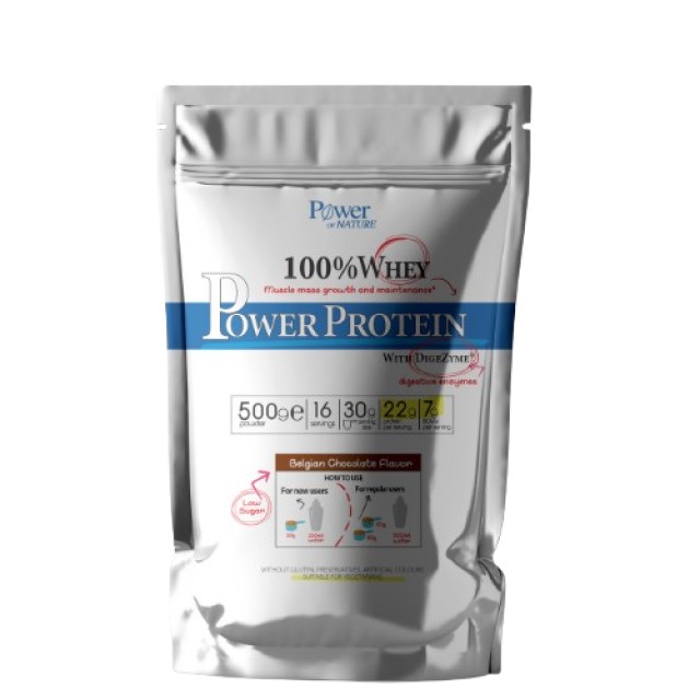 Power Health Whey Power Protein Belgian Choco Πρωτεΐνη Ορού Γάλακτος με Γεύση Βέλγικη Σοκολάτα 500gr