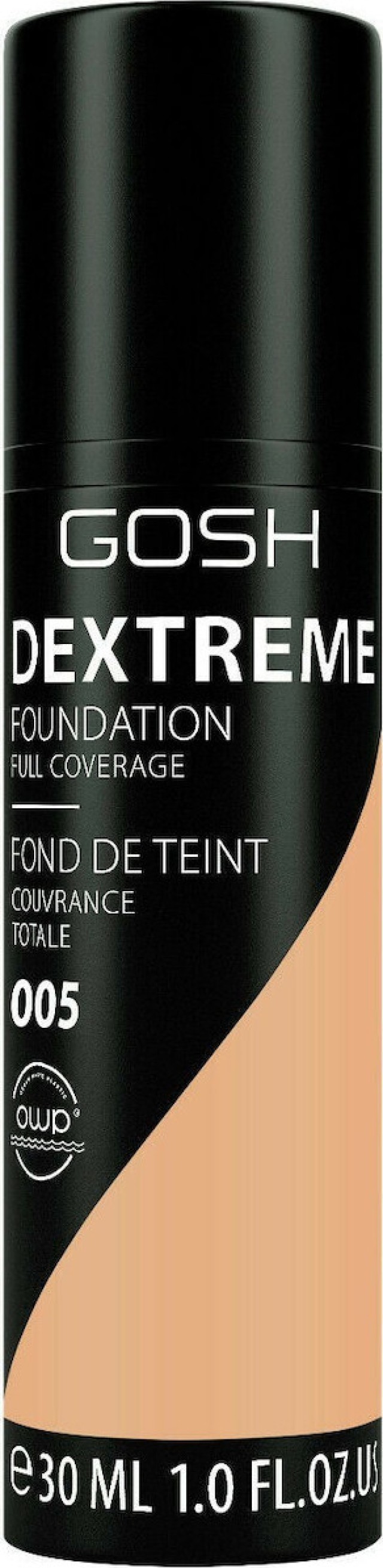 Gosh Dextreme Full Coverage Foundation 005 Beige Καλυπτική Βάση Μακιγιάζ με Ματ Αποτέλεσμα 30ml