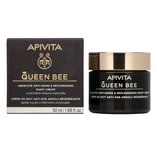 Apivita Queen Bee Κρέμα Νυκτός Απόλυτης Αντιγήρανσης και Εντατικής Θρέψης με Βασιλικό Πολτό 50ml