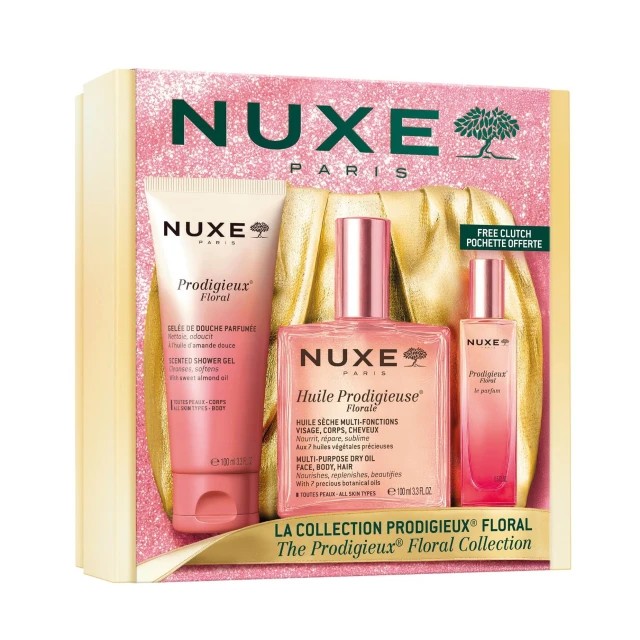Nuxe Promo Xmas Prodigeux Floral Huile Prodigieuse Florale Ενυδατικό Λάδι για Πρόσωπο Σώμα & Μαλλιά 100ml & Florale Perfume 15ml & Florale Shower Gel 100ml 2026