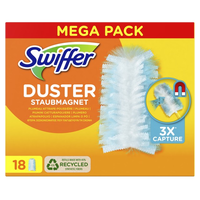 Swiffer Duster Mega Pack Ανταλλακτικά Φτερά Ξεσκονίσματος 18 Τεμάχια