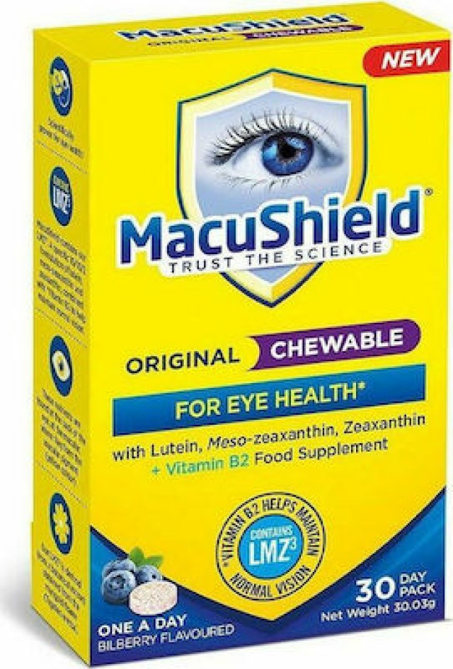 Macushield Original+ Chewable Συμπλήρωμα Διατροφής για την Υγεία των Ματιών 30 Μασώμενα Δισκία