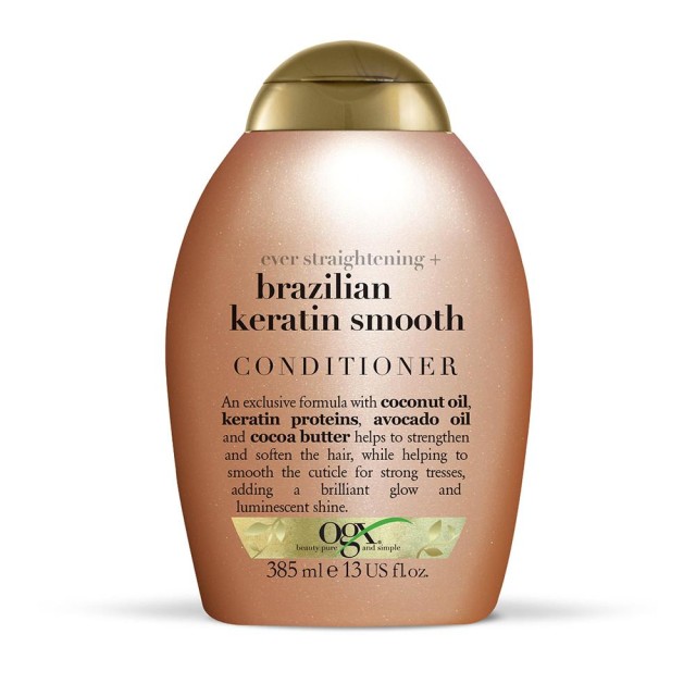OGX Brazilian Keratin Smooth Conditioner Μαλακτική Κρέμα για Σγουρά & …