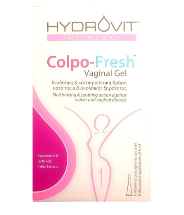Hydrovit Colpo Fresh Vaginal Gel Ενυδατική & Καταπραϋντική Γέλη Κατά της Αιδιοκολπικής Ξηρότητας 6 Περιέκτες x 5ml