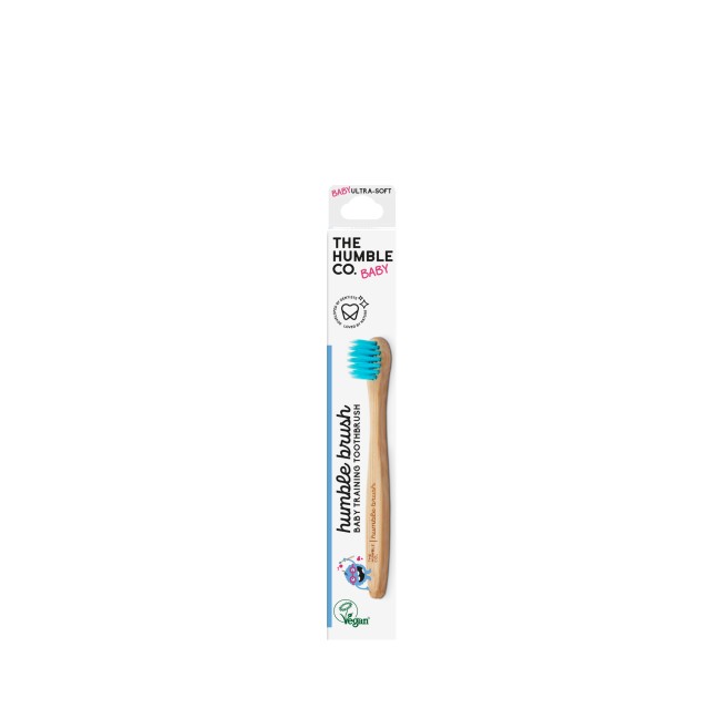 The Humble Co. Bamboo Toothbrush Baby Blue Ultra Soft Οδοντόβουρτσα Βρεφική από Μπαμπού Μπλε Πολύ Μαλακή 1 Τεμάχιο