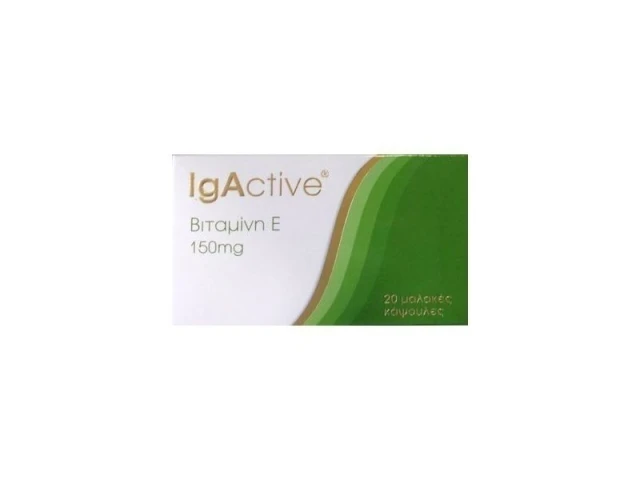 Novapharm Igactive Vitamin E 150mg, 20 soft capsules. Novapharm Igactive Vitamin E 150mg, 20 soft capsules.