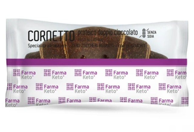 Farmaketo+ Croissant Corneto KETO Κρουασάν με Πρωτεΐνη, Διπλή Σοκολάτα …