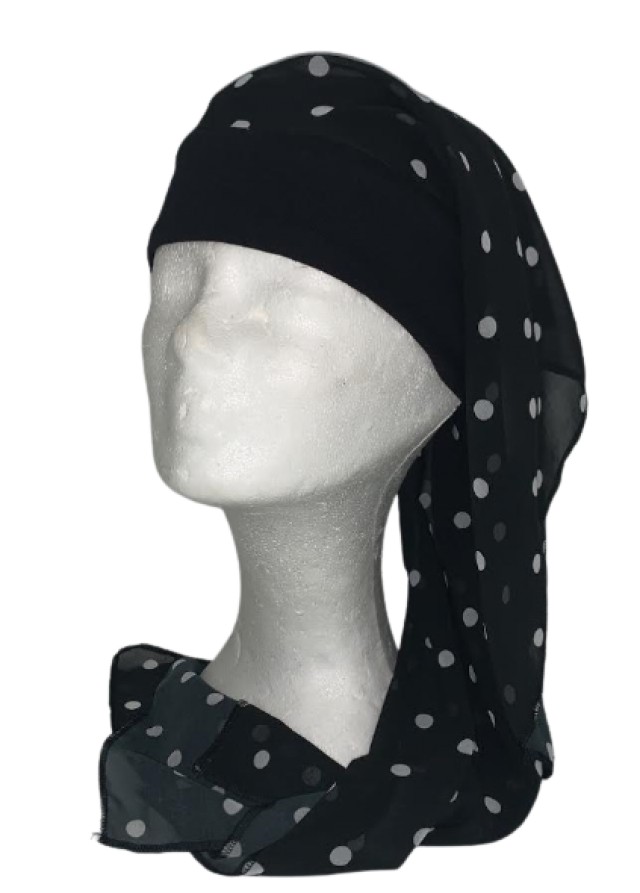 Μαντήλι Μαύρο Πουά [150-3035]