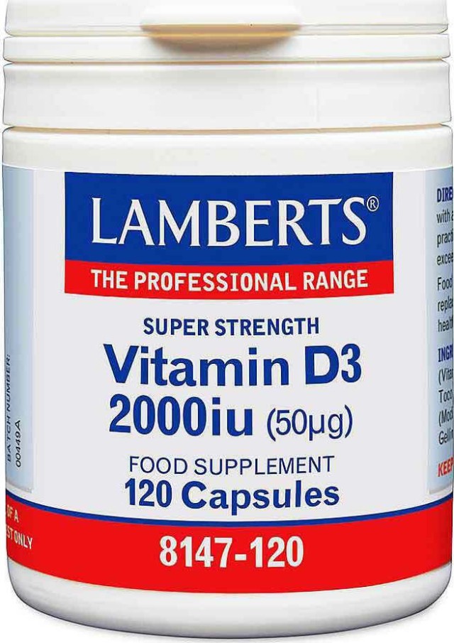 Lamberts Vitamin D3 2000IU Συμπλήρωμα Διατροφής με Βιταμίνη D3 120 κάψουλες