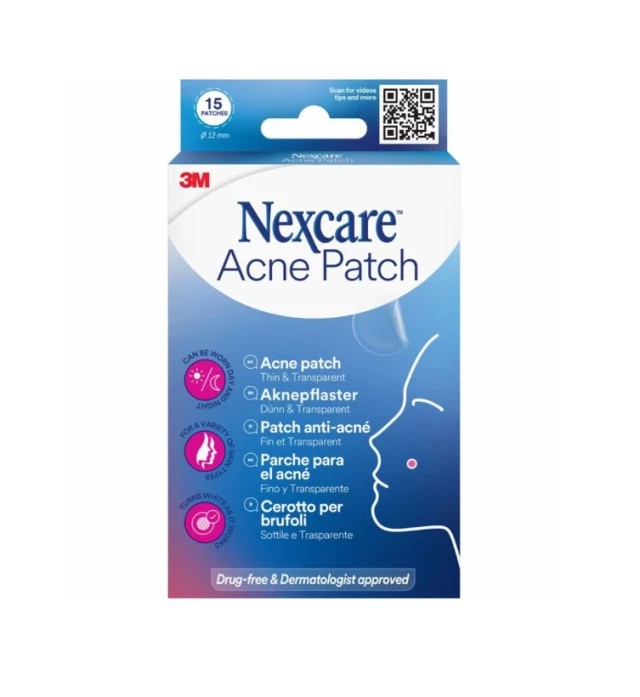 3M Nexcare Acne Patches Thin & Transparent Διάφανα Αυτοκόλλητα Επιθέμα &hellip;