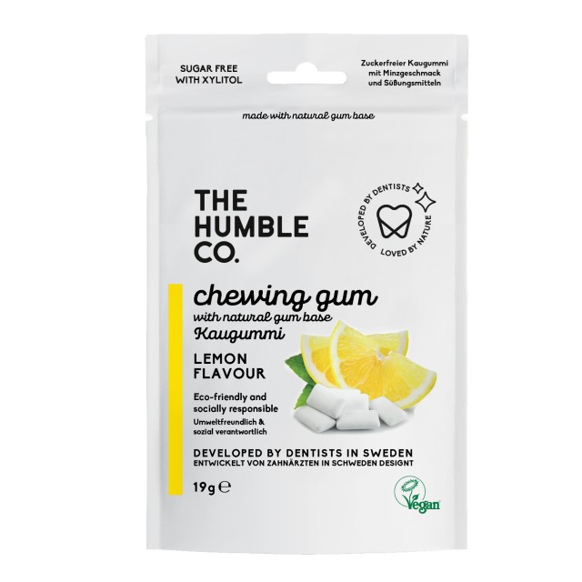 The Humble Co. Natural Chewing Gum Fresh Lemon Φυσική Τσίχλα με Γεύση Λεμόνι 19gr