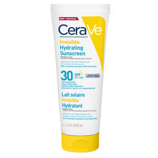 CeraVe Invisible Hydrating SPF30 Αντηλιακό για Πρόσωπο & Σώμα 75ml CeraVe Invisible Hydrating SPF30 Αντηλιακό για Πρόσωπο & Σώμα 75ml