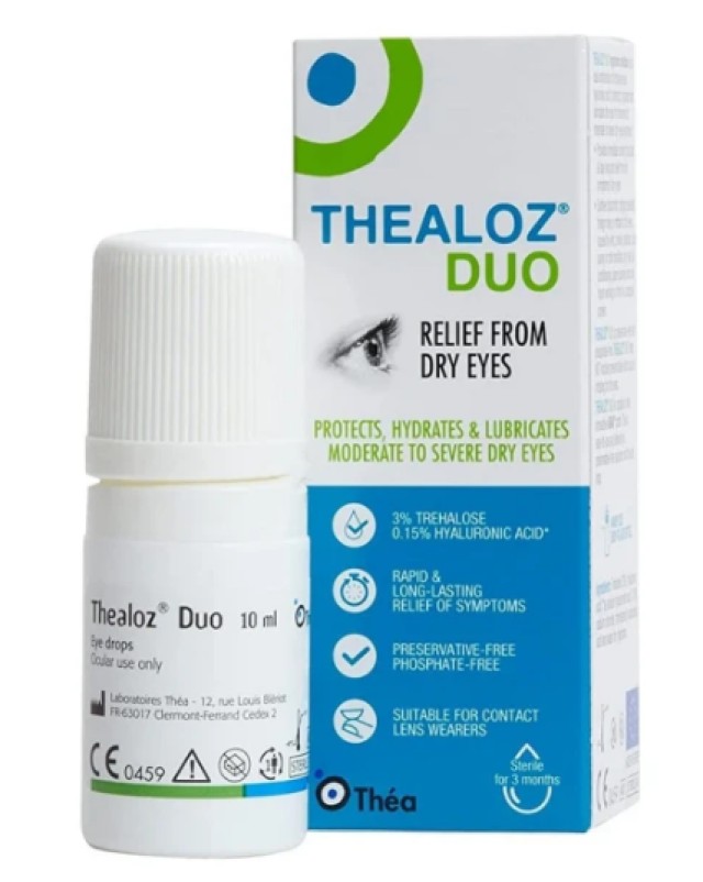 Thea Thealoz Duo Οφθαλμικές Σταγόνες Υποκατάστατο Δακρύων με Υαλουρονι … Thea Thealoz Duo Οφθαλμικές Σταγόνες Υποκατάστατο Δακρύων με Υαλουρονι …