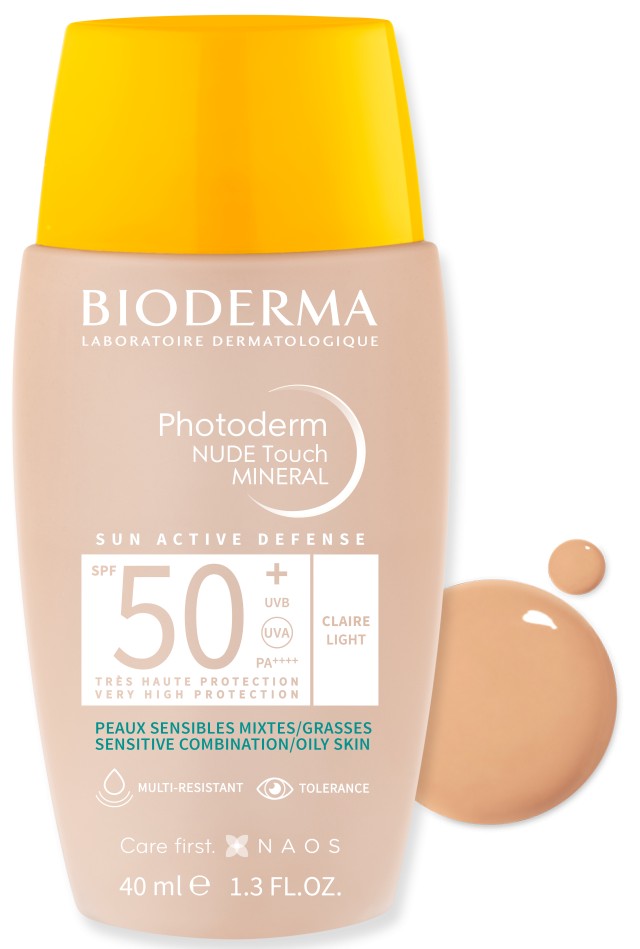 Bioderma Photoderm Nude Touch Mineral SPF50+ Claire Αντηλιακό … Bioderma Photoderm Nude Touch Mineral SPF50+ Claire Αντηλιακό …