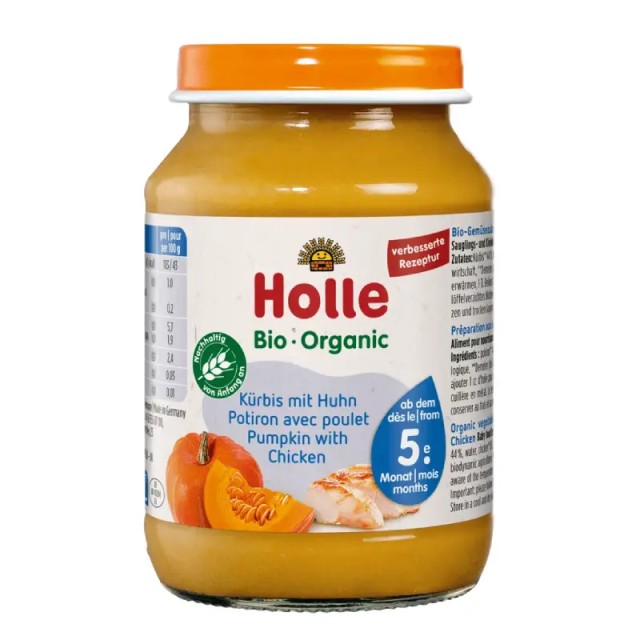 Holle Βαζάκι Κοτόπουλο με Κολοκύθα από τον 5ο Μήνα 190gr