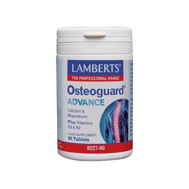 Lamberts OsteoGuard Advance Συμπλήρωμα Διατροφής με Ασβέστιο 90 Ταμπλέτες