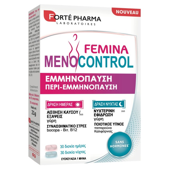 Forte Pharma Femina MenoControl Διαχείριση Συμπτωμάτων Εμμηνόπαυσης 30 …