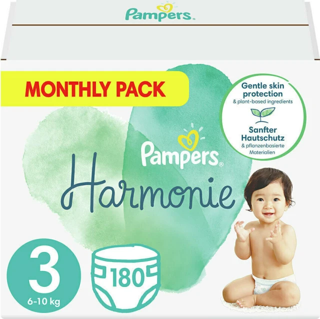 Pampers Harmonie Size 3 [6-10kg] 180 Diapers of the Month MSB