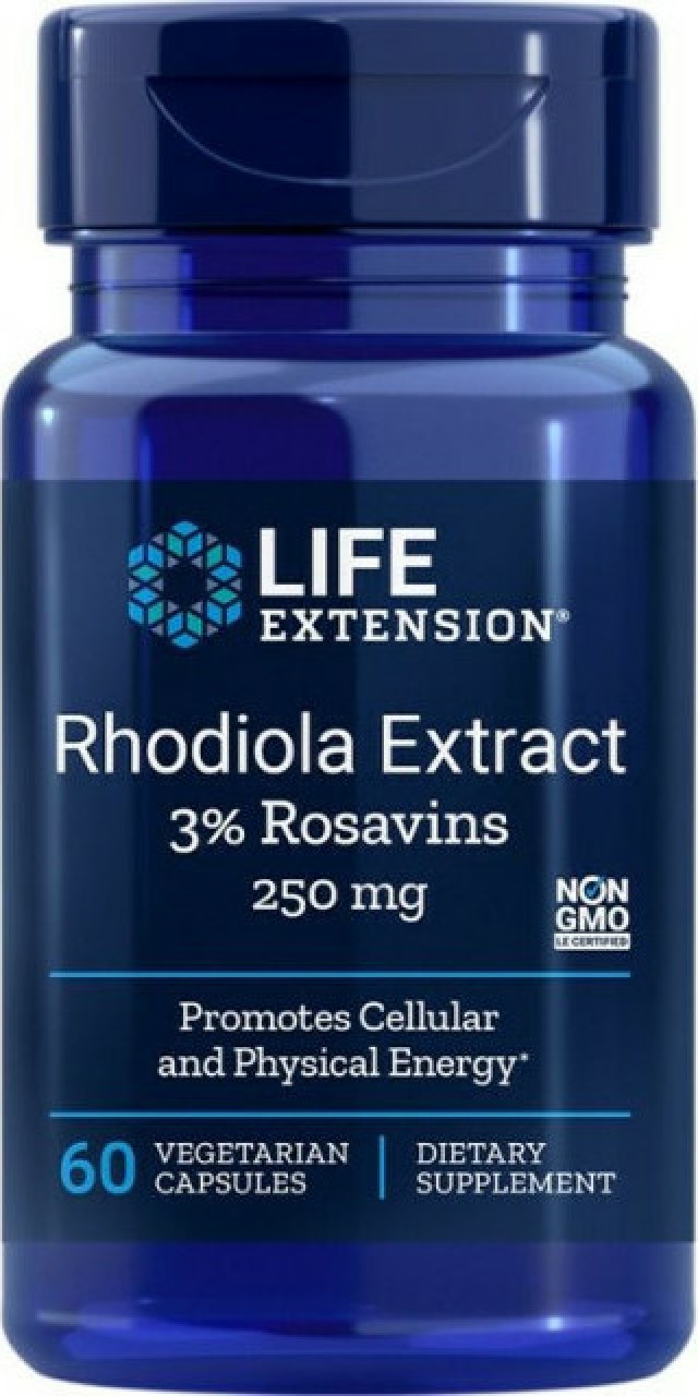 Life Extension Rhodiola Extract 3% Rosavins 250mg Συμπλήρωμα Διατροφής για το Μεταβολισμό της Κυτταρικής Ενέργειας 60 Φυτικές Κάψουλες