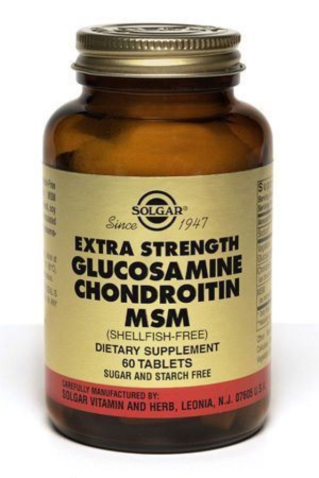 Solgar Extra Strength Glucosamine Chondroitin MSM Συμπλήρωμα Διατροφής για Χόνδρους & Αρθρώσεις 60 Ταμπλέτες
