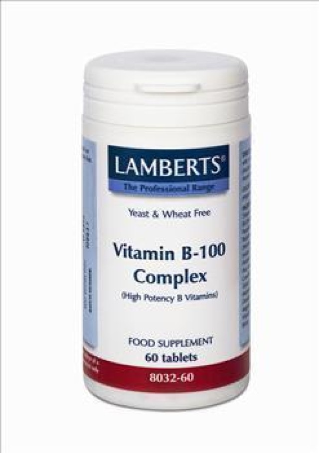 Lamberts Vitamin B 100 Complex Συμπλήρωμα Διατροφής για Υγιές Νευρικό … Lamberts Vitamin B 100 Complex Συμπλήρωμα Διατροφής για Υγιές Νευρικό …