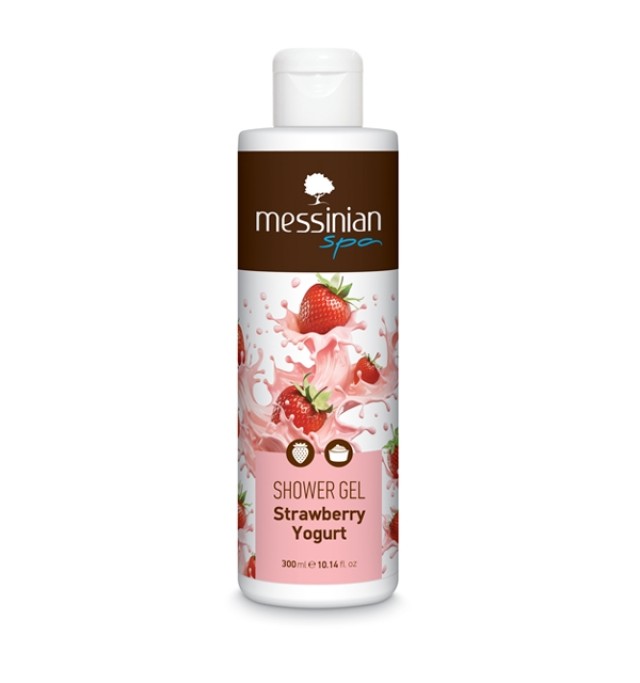 Messinian Spa Strawberry Yogurt Shower Gel Αφρόλουτρο Γιαούρτι - Φράουλα 300ml με Sticker -40%