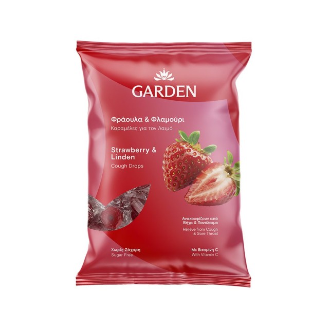 Garden Καραμέλες Λαιμού Φράουλα & Φλαμούρι 60gr Garden Καραμέλες Λαιμού Φράουλα & Φλαμούρι 60gr