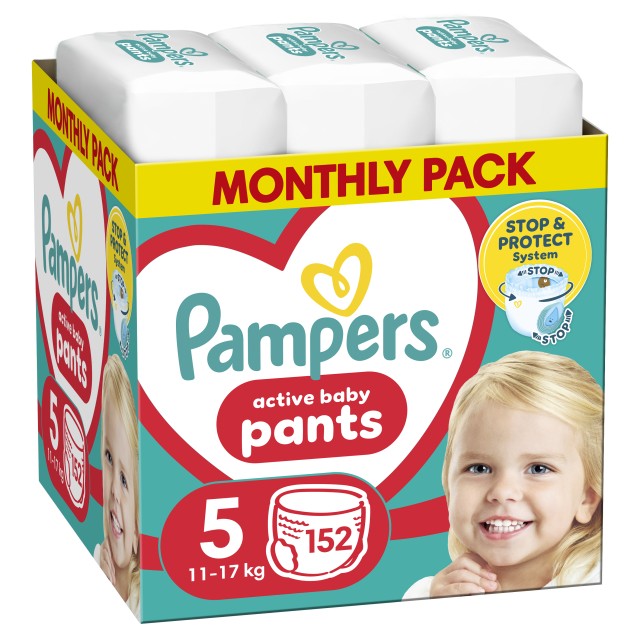 Pampers Pants Μέγεθος 5 [11-17kg] 152 Πάνες - Bρακάκι