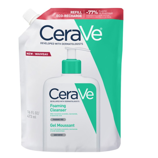 CeraVe Foaming Cleanser Refill Αφρίζον Gel Καθαρισμού για Λιπαρές Επιδ …