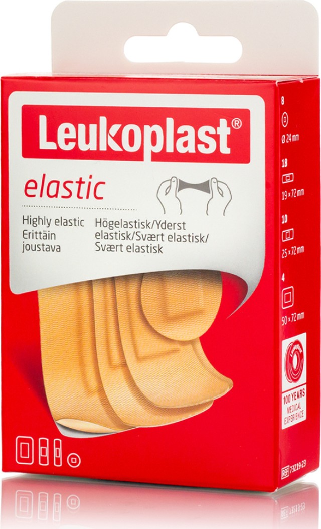 Leukoplast Professional Elastic Ελαστικά Αυτοκόλλητα Επιθέματα για Μικροτραυματισμούς σε 4 Μεγέθη 40 Τεμάχια