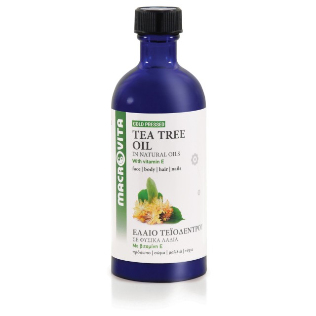 Macrovita Tea Tree Oil Έλαιο Τεϊόδεντρου με Βιταμίνη E για Πρόσωπο, Σώ …