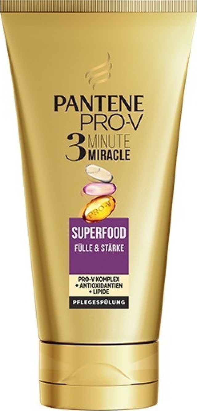 Pantene Pro V 3 Μinute Miracle Superfood Conditioner Κρέμα Μαλλιών με Λιπίδια για Αδύναμα Μαλλιά 200ml