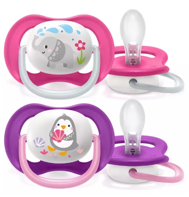 Avent Philips Ultra Air Animals Ορθοδοντική Πιπίλα Σιλικόνης 6-18m Ροζ …